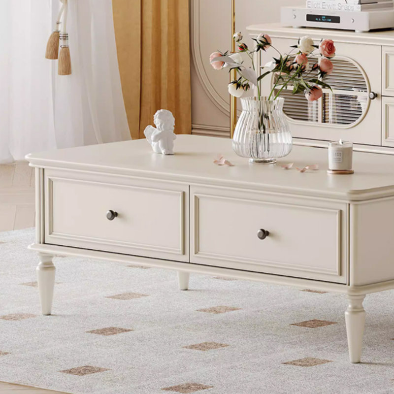 Modern Minimalist 4-drawer Storage Coffee Table
