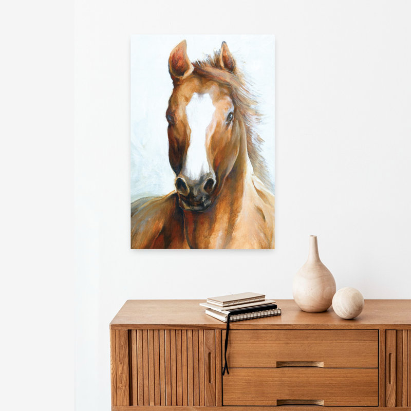 Beauté d'un cheval, art contemporain de portrait de cheval, H 24 po x l 16 po