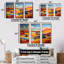 «Whimsical Fields of Color Landscape» - ensemble d'art mural imprimé campagne-2098863252-2098863211