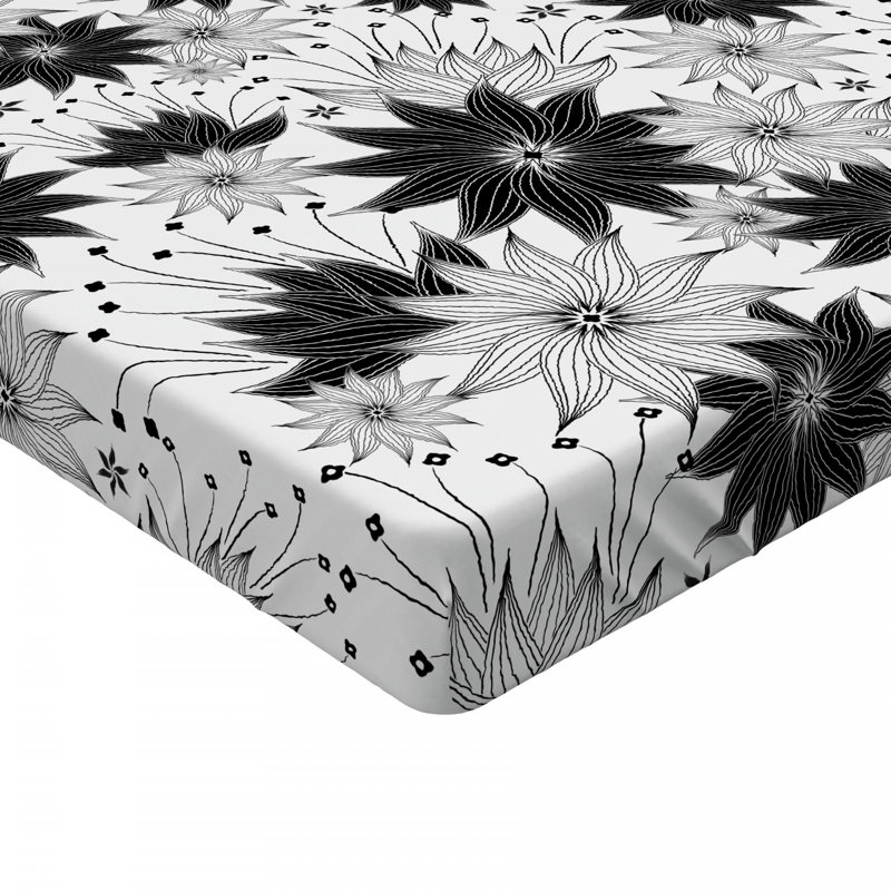 Microfiber Floral Fitted Sheet, Full Fitted Sheet