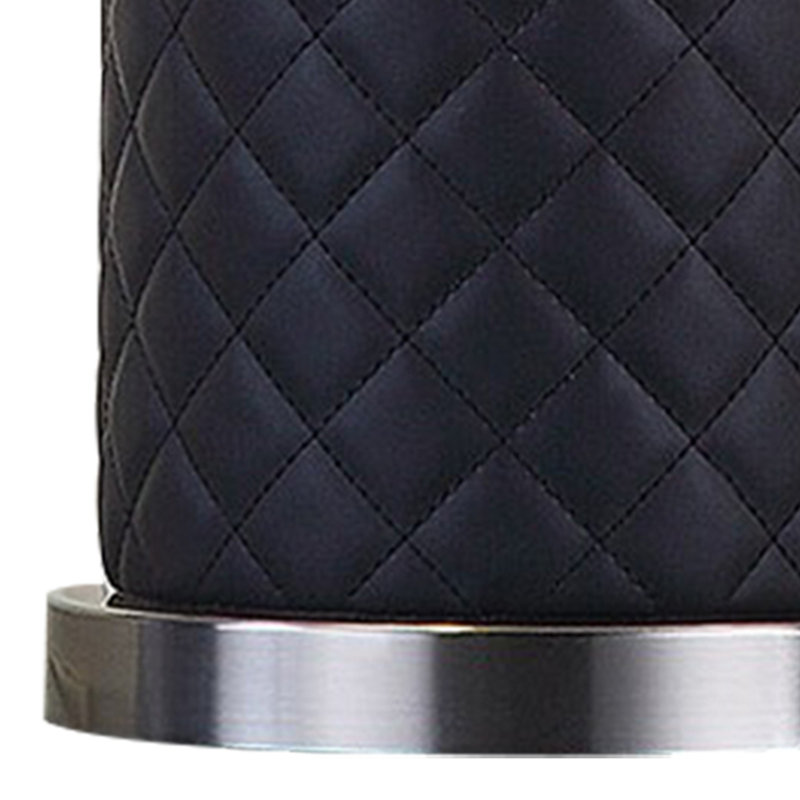 Aria Metal Table Lamp, Blackened Silver/Black