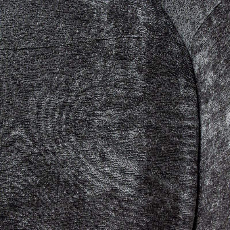 Canapé d'angle modulaire incurvé en chenille de 114 po, gris foncé, sans assemblage, Gris