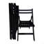 Chaise pour événement spécial pliante en bois à lattes Furniture - noir, ensemble de 4, CHAISE PLIABLE, STYLE PLIABLE