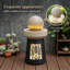 Lanterne de jardin d'extérieur avec lampe de paysage décorative à DEL en forme de feuille pour terrasse de jardin