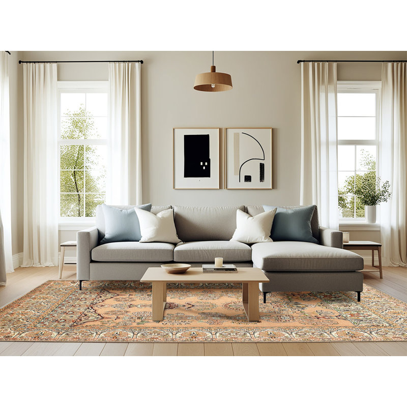 Kwabena Oriental Indoor Rug, Rectangle 6' x 9'