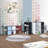 Torrent Wood 4-Cubed Open Bookcase - Storage Shelf Organizer Bookshelf - Black-1933333650