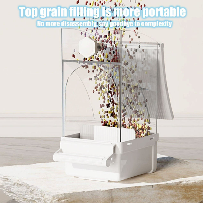 Boîte à nourriture automatique grande capacité, blanc, Blanc