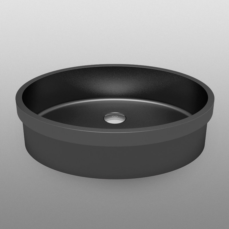 Vetro Freddo 21'' L Bathroom Sink, Black