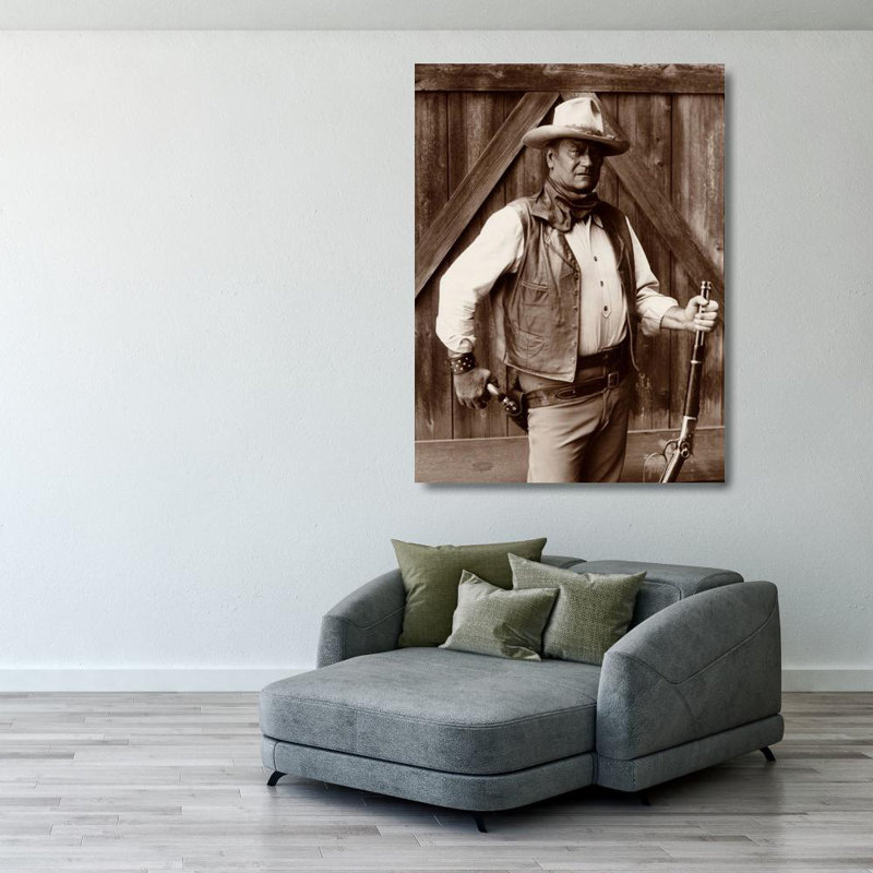John Wayne, 38" H x 28" W