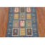 Tapis de style oriental fait à la main bleu Kazak 6