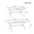 Discover Unmatched Flexibility In Alfresco Dining With Six Creatively Arranged Chairs Made Of Polyester Woven Tape And A Table That Expands From 62.9 To 82.6 Inches To Suit Any Occasion.