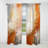 Golden Orange Surge - Abstract Spirals Curtain - Velvet Room Darkening - 1 Panel-107826903