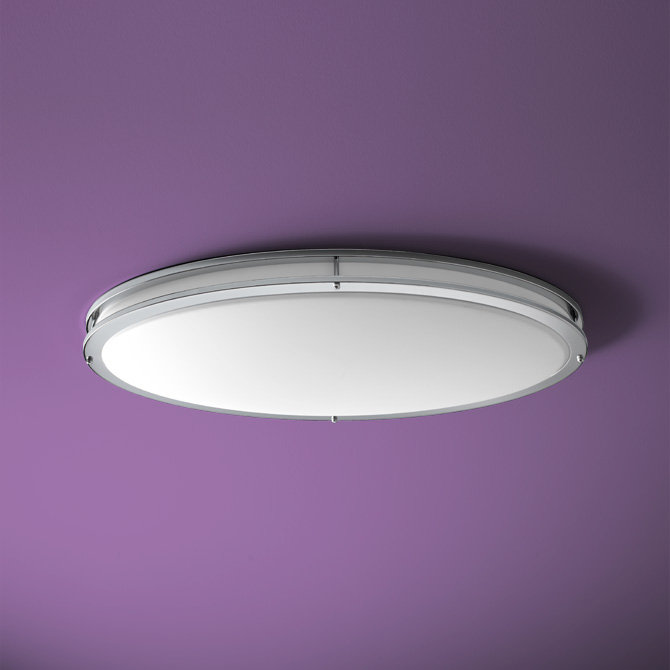 Oracle Acrylic Flush Mount, Polished Chrome