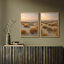 «Coastal Dune Sunset», ensemble de 2 reproductions d'art encadrées - photographie de paysage de plage sereine, ensemble de 2 pièces encadrées pour la chambre ou le salon