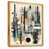 Toile avec cadre flottant or