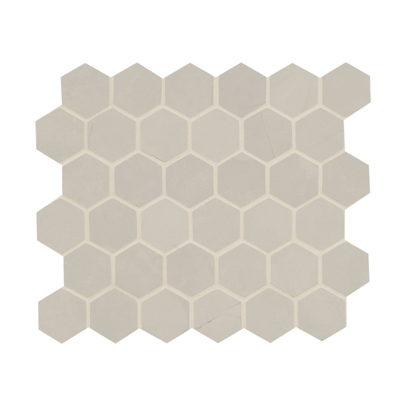 Sonoma Hexagon 12 in. x 12 in. Matte Porcelain Mosaic Floor and Wall Tile, Cameo
