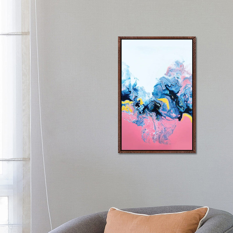 Rose Rainbow - Print on Canvas, Classic Brown Wood Framed, 66.04 cm H x 45.72 cm W