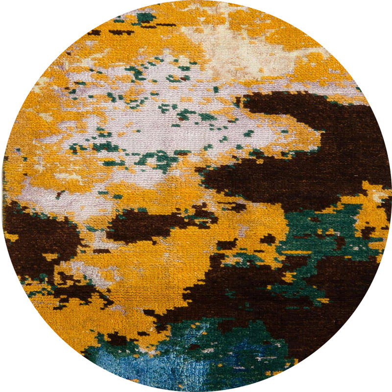Abstract Indoor Rug, Round 4'