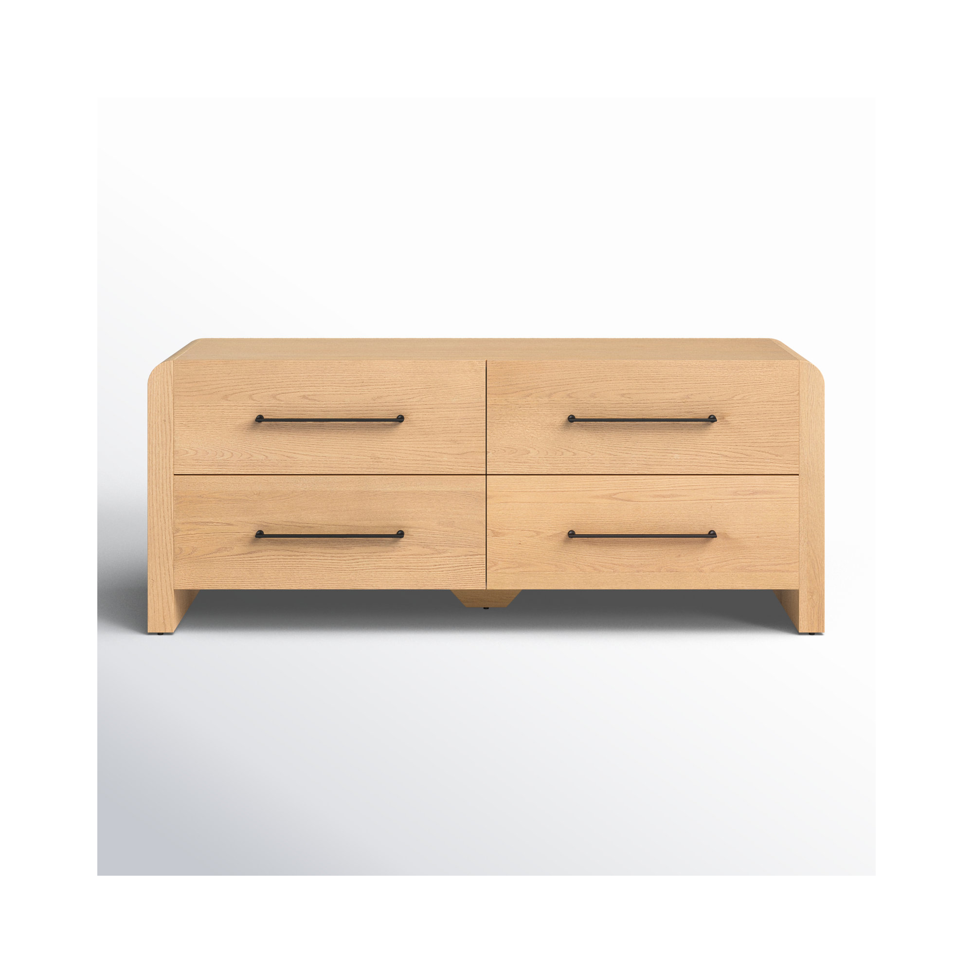 Cruz Wood 4 Drawer Dresser, Natural