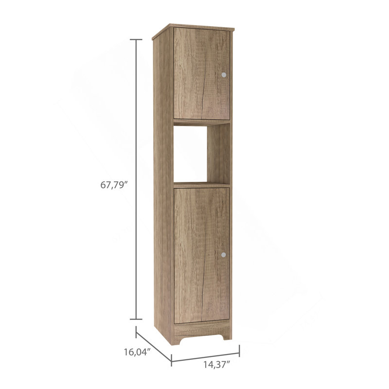 Armoire à linge en chêne clair Brighton, Chêne clair