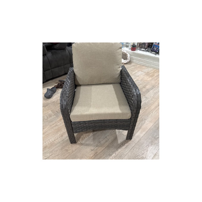 Gretna Wicker Outdoor Lounge Chair (Set of 2) - Gray, Gray