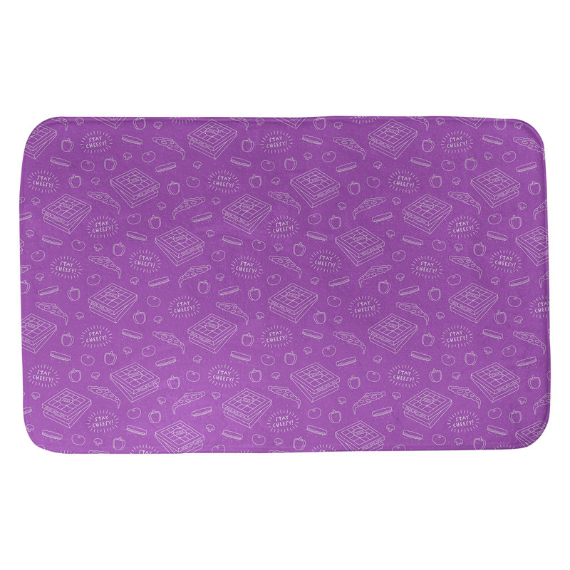 Tapis pour salle de bain Avicia, l 17 po x L 24 po, Violet