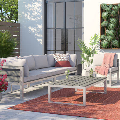 Castleford 5 - Person Patio Conversation Set with Cushions