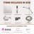 10 Inch All Metal Rainfall Shower Head With Handheld Combo, High Pressure Dual Rain Shower Head Spray, Push Button Switches, Adjustable Extension Arm, Brushed Nickel