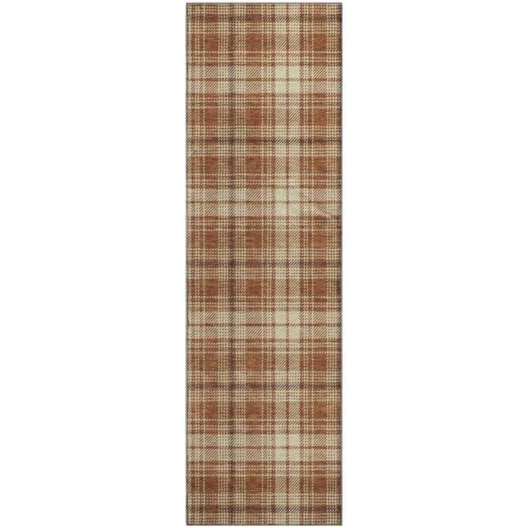 Premium Machine Washable Natoma AMF993 Plaid Rug