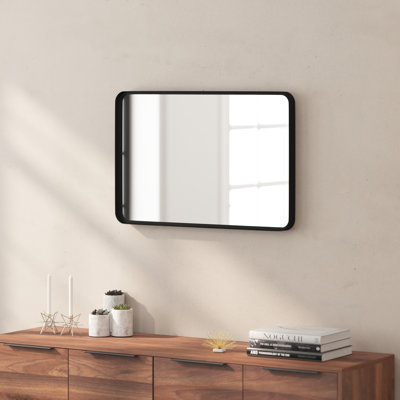 Miroir mural rectangulaire en métal