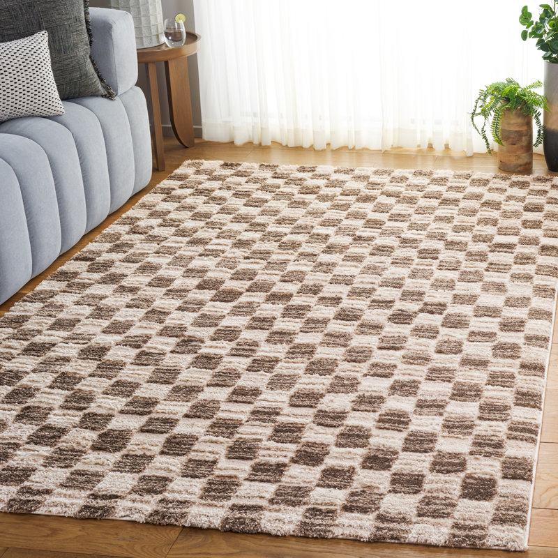 Shenali Shag 900 Performance Geometric Rug, Rectangle 5'3" x 7'6"