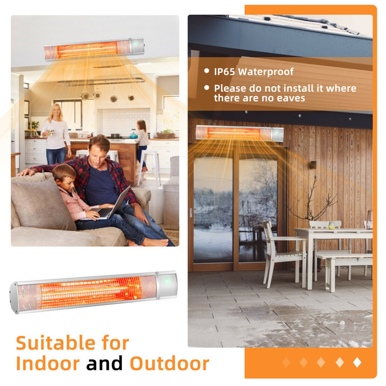 Gymax 5000 BTU Electric Ceiling Mounted Patio Heater | Wayfair