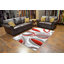 Rouge/gris abstrait McCampbell Tapis décoratif-28997886