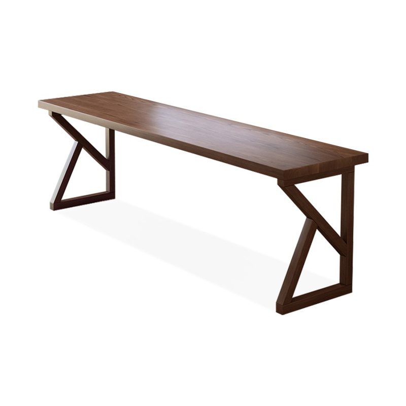 Bureau rectangulaire en bois massif noyer clair, H 29,53 po x l 94,49 po x P 23,62 po