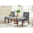 Chaise d'appoint avec table ronde en bois-80391809