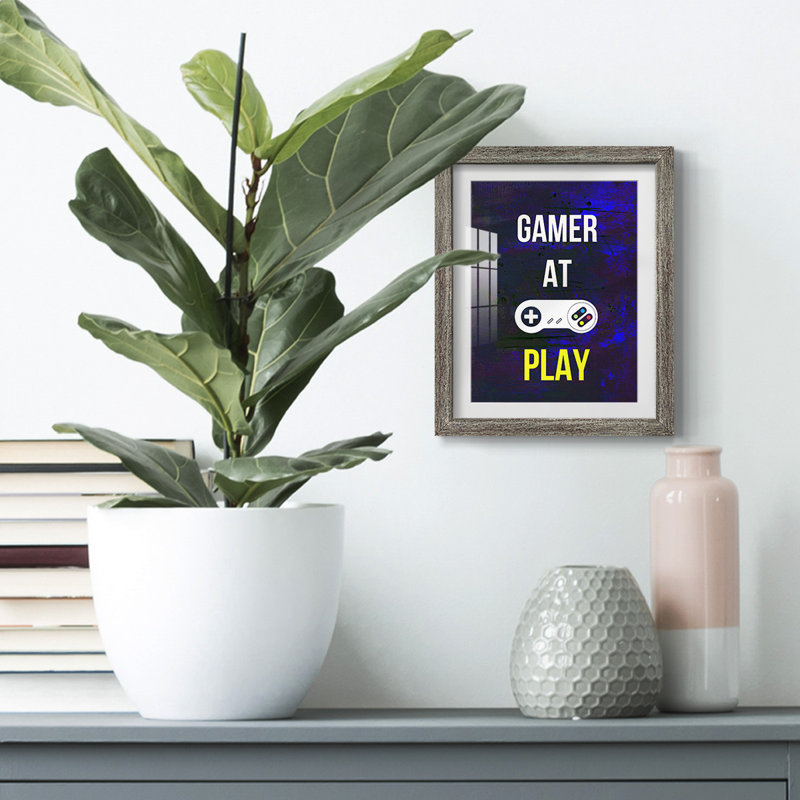 Gamer at Play VI -Framed Print