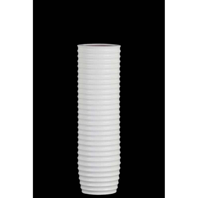 Vase de plancher cylindrique en céramique Synthia, H 18 po x l 5,25 po x P 5,25 po