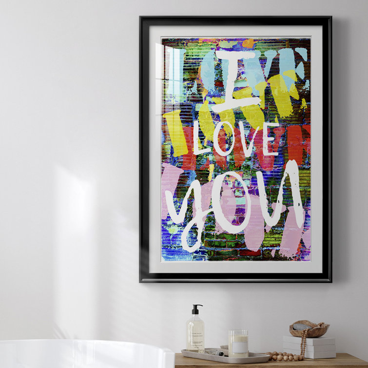 Graffiti Love II Premium Framed Print - Ready To Hang