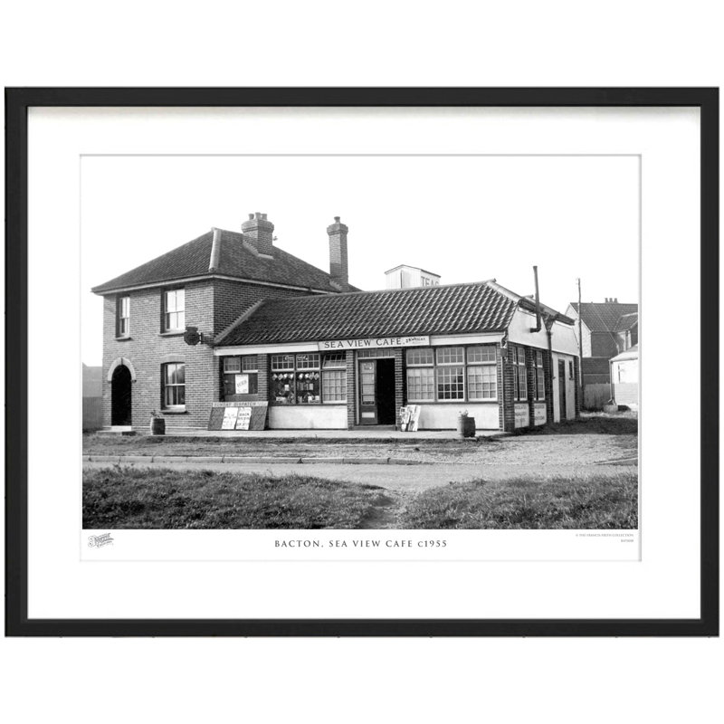Bacton, Sea View Cafe C1955 by Francis Frith - Single Picture Frame Print, 45cm H x 60cm W x 2.3cm D