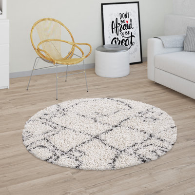 Granjeno 100% Polypropylene Cream/Black Outdoor Rug