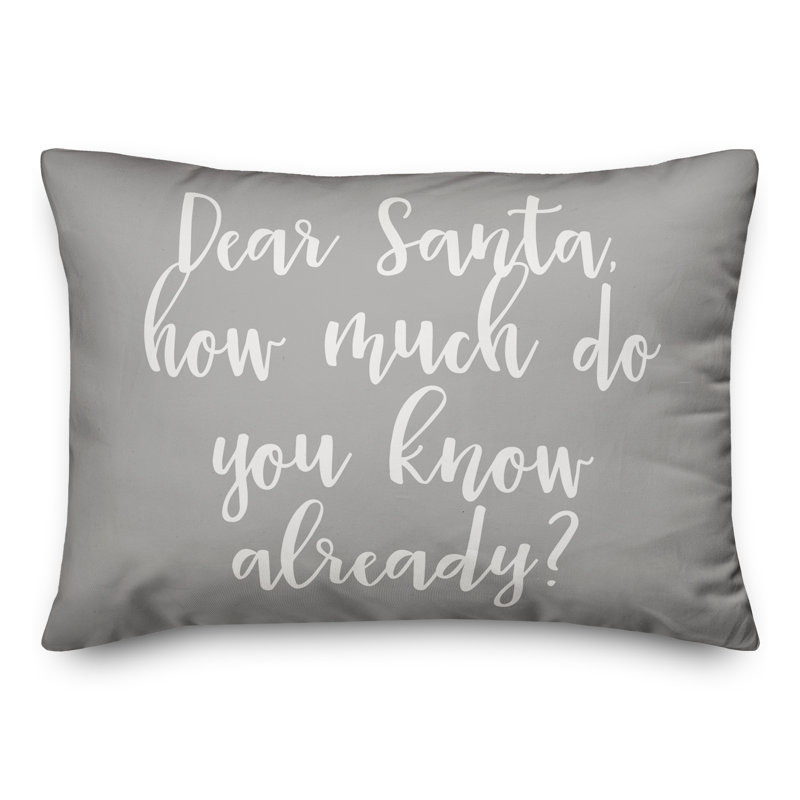  Coussin Dear Santa, Gris