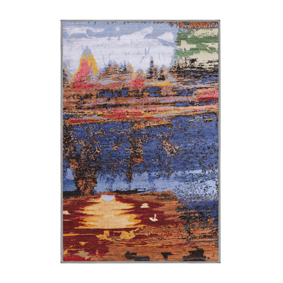 Tapis multicolore abstrait Bryceland