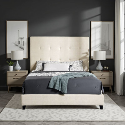 Artrina Upholstered Tufted Platform Bed