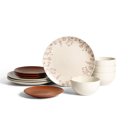 Stone Lain Camelia 12-Piece Dinnerware Set Stoneware