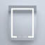 24" W X 30" H Rectangular Silver Aluminum Recessed/Surface Mount Left Medicine Cabinet With Mirror LED And Clock