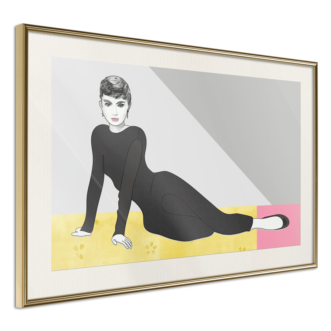 Gerahmter Grafikdruck Elegant Audrey