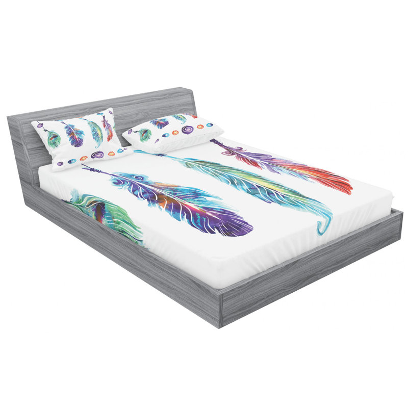 Microfiber Sheet Set, Queen Sheet Set with Fitted Sheet