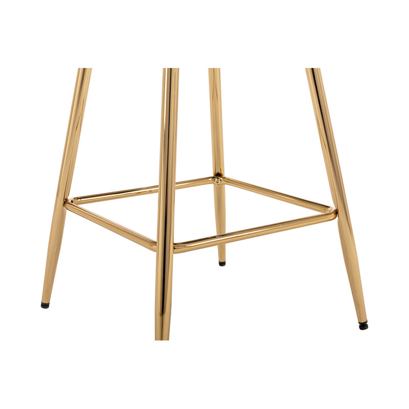 Cavill Upholstered Counter Stool with Metal Frame, Navy