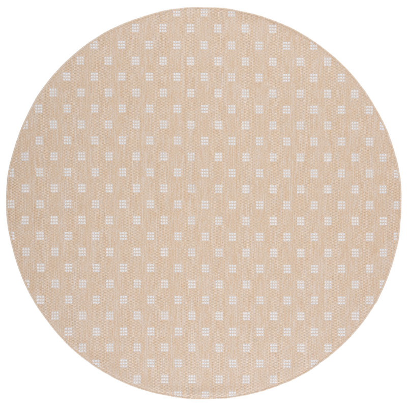 Terrace 806 Geometric Indoor/Outdoor Rug, Round 6'7"