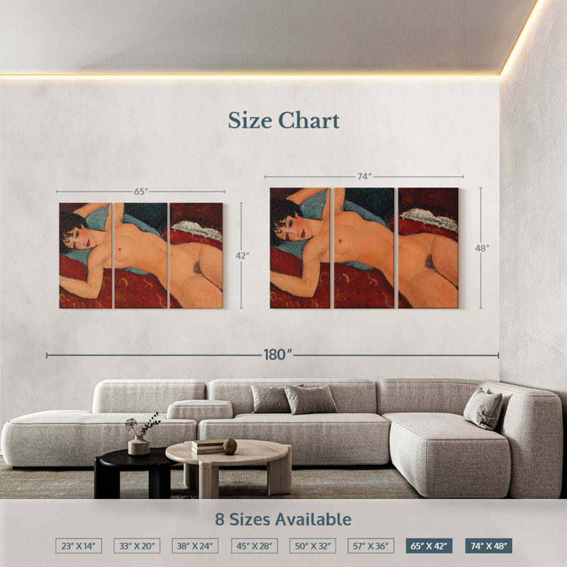 Leisha Nu Couche, 42" H x 65" W